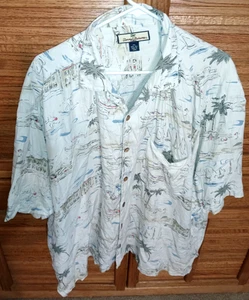 Camicia hawaiana Tommy Bahama uomo 2XL XXL manica corta con bottoni tropicale - Foto 1 di 5