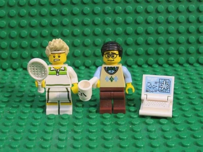 Lot 2 LEGO Collectible Series 7 Minifigures Tennis Ace Computer Programmer CT25 - Image 1 of 2