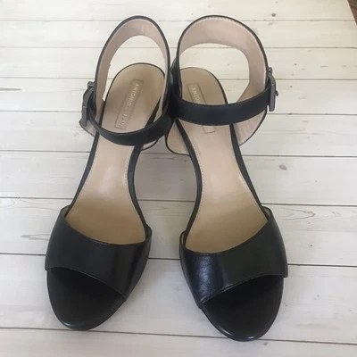 Antonio Melani Sandals Heels Black Leather Women’s 7.5M - Image 1 of 4