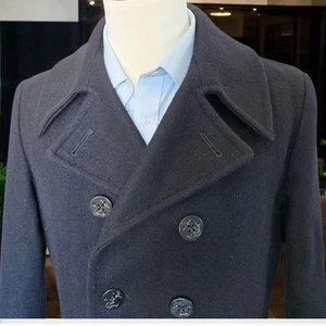 Cable Car Clothiers 40r Vintage PeaCoat X Robert Kirk Dark Navy Vintage 70s - Picture 1 of 22