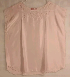 Top Montagut Paris Mujer XXL Rosa Vintage Estampado Floral - Imagen 1 de 6