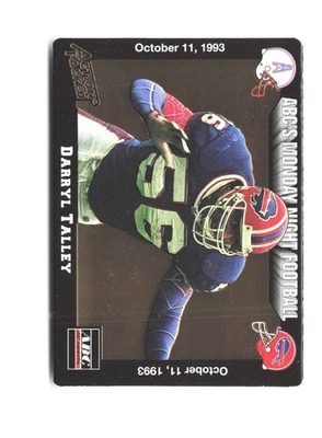 1993 Action Packed Monday Night Football #25 Darryl Talley - Image 1 of 2