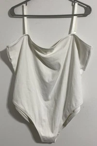 SKIMS Swim Womens 4X 4XL White One Piece Swimsuit Bathing Suit Sculpting NEW - Picture 1 of 10