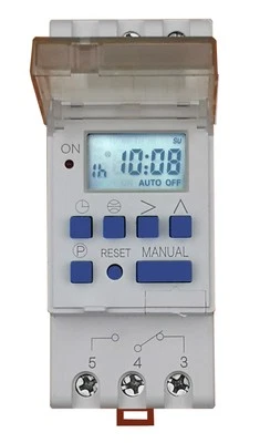 DIW AHD16T Zeitschaltuhr ASTRO-Funktion+Sommer-/Winterzeit 8 Tag-/Wo.prog Hutschiene