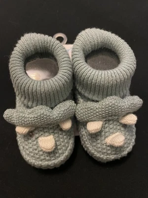 Chinelos/sapatos de malha Carter's bebê recém-nascido dinossauro - Imagem 1 de 4