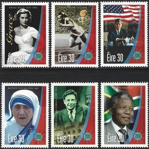 1999 Irland Sg 1283/1288 New Millennium (1. Ausgabe) Berühmte Personen des 20. Jh. postfrisch - Bild 1 von 2