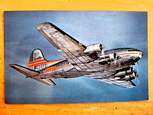 Transcontinental & Western Airlines STARLINER Postcard Military C-75 WWII - Picture 1 of 1