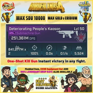 Borderlands 4 MAX Money | Max Eridium | 10K SDU | 1 Shot Kill GUN | Modded Item - Picture 1 of 35