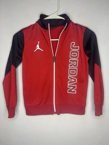 Jordan Red Kids Zippered Sweater Jacket Size 7 Large, 6-7 Yrs, 116-122CM - Picture 1 of 8