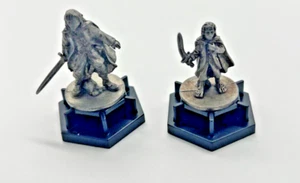 Vintage Lord of the Rings, Trivial Pursuit Pewter Aragorn & Frodo. Tolkein. - Picture 1 of 4