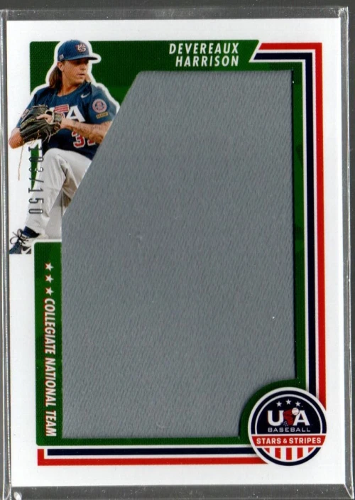 2022 USA Baseball Stars and Stripes #11 Devereaux Harrison Jersey /150  - Image 1 of 1
