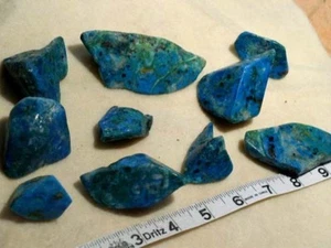 10 CHRYSOCOLLA CHUNKS Peruvian 461 Grams CUPRITE Peru rough - Picture 1 of 3