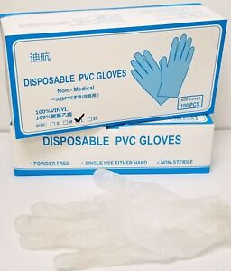 Disposable Vinyl Gloves Non Powdered 100pk 