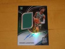 2019-20 Spectra Silver Prizm Autograph Auto Jersey 187 Romeo Langford 127/149 RC