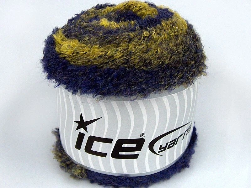 Boucle Fun Cake Yarn 77243 Ice Yarns Purple Green Mohair Bl CenterPull 150g 328y - Image 1 of 4