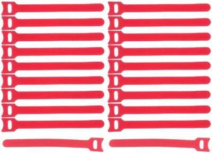 20x Klett-Kabelbinder wiederverwendbar 150 x 22 mm rot Kabelklett Klettband ECO - Picture 1 of 7