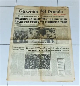 La Gazzetta del Popolo JUVENTUS SCUDETTO 17 - 23 Maggio 1977 23/5/77 Campione - Picture 1 of 1