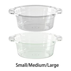 Portable Dish Tub Dishpan for Washing Dishes Transparent with Holes,Bathroom - Picture 1 of 15