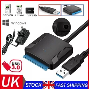USB 3.0 To SATA 3.5Inch 2.5 Inch Hard Disk Drive SSD Adapter Connector Converter - Picture 1 of 14