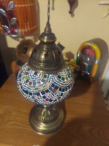 Handmade Stained Glass /Turkish Mosaic Table Lamp Mosaic Lamp, Free Shipping. - Picture 1 of 10