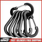 6pcs Outdoor Camping Carabiner Clip Climbing Quick Hanging Buckle (Silver)