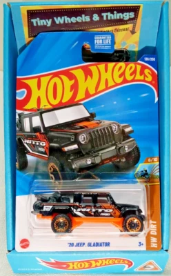 Hot Wheels '20 Jeep Gladiator HYY71 HW Dirt BIOr Black/Orange 6/10 - Image 1 of 4