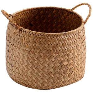 Natural Decor Woven Sundries Basket Baby Shopping Japanese Flower Storage - Picture 1 of 12