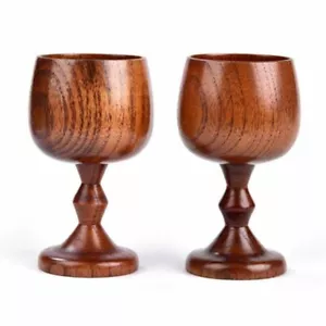 2 un. mini taza de madera hecha a mano taza de cáliz café té cerveza regalo - Imagen 1 de 5