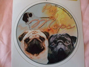 1 autocollant - motif chien  CARLIN - Picture 1 of 1