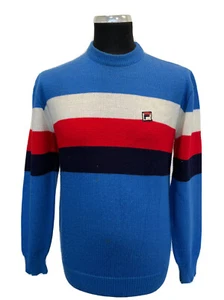 FILA MAGLIONE UOMO MEN JUMPER VINTAGE MADE IN ITALY JHF1174 - Imagen 1 de 7