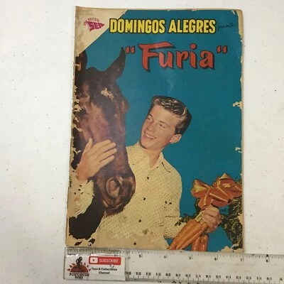 1963 SPANISH COMICS DOMINGOS ALEGRES #496 FURIA NOVARO MEXICO - Image 1 of 4