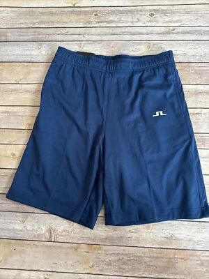 $90 NUEVOS Pantalones Cortos de Golf J.Lindeberg Logo Medianos Azul GMJS11325 SH2024 Foto 1 de 4