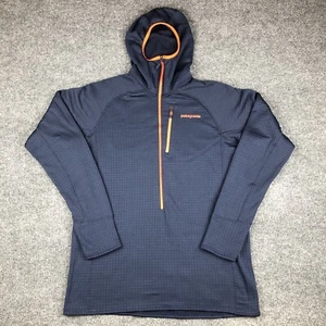 Patagonia R1 Hoody Fleece Pullover Mens Size Large Navy Blue 1/2 Zip 40074 - Picture 1 of 12