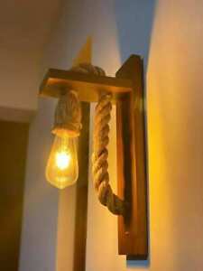 Vintage Antique Sconce Wall Light Industrial Wood Sconce Retro Wall Lamp Fixture