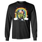 Funny Corgi Riding Dinosaur and Rainbow Long Sleeve Pet Shirts