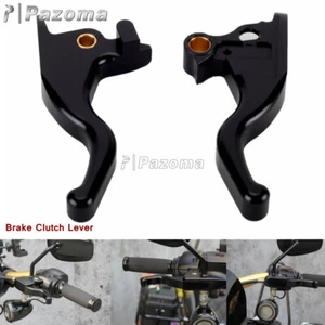 Black Brake Clutch Levers Kit For Harley Softail Low Rider FXLR Sport Glide FLSB - Picture 1 of 10