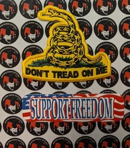 Parche de motociclista Don't Tread On Me con pegatina - Imagen 1 de 1