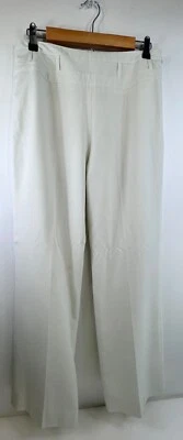 Larry Levine  Winter White Lined Washable Dress Pants Woman Size 10 - Image 1 of 4