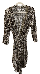 Neue Damen Roben, XL Queen Maddyn, Animal Leopardenmuster, Schärpe und Krawatte - Bild 1 von 4