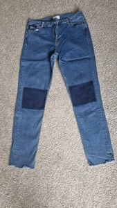 Warehouse Denim Patchwork Jeans UK 12 Eur 30 - Picture 1 of 9