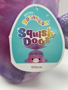 Peluche Squishmallow 12" Willow Pegasus SquishDoos púrpura suave nuevo con etiquetas - Imagen 1 de 9