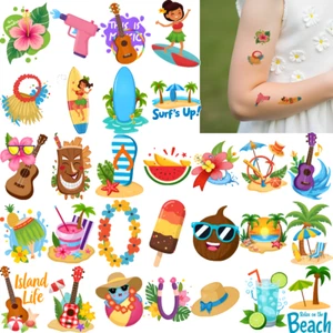 54pcs Temporary Tattoo Temporary Tattoo Stickers Flower Lei Hula Dancer - Picture 1 of 12
