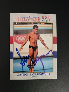 1991 Impel US Olympic Hall Of Fame Signed Greg Louganis Diver Card #50 - Picture 1 of 2