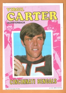 Pin-Ups Topps FB 1971 #27 Virgil Carter - Cincinnati Bengals, ¡como nuevo! - Imagen 1 de 1