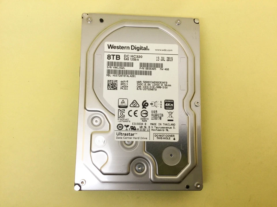 WD Ultrastar DC HC320 8 TB SAS 12 Gb/s 3,5 pulgadas HDD HUS728T8TAL4201 Foto 1 de 1