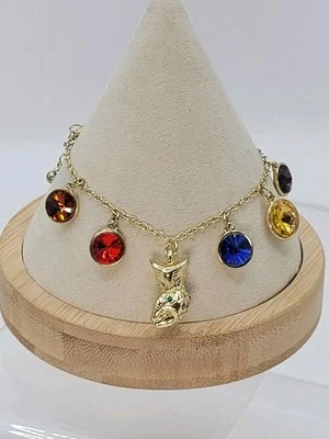 Gold Marvel Avengers Endgame Infinity Stone Charm Bracelet 6.5-7.5" Plated Metal - Image 1 of 4