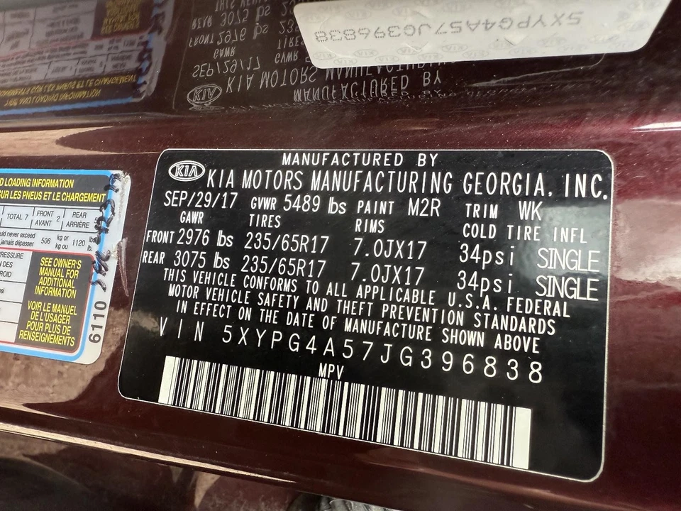 Módulo de controle de corpo usado serve: 2018 Kia Sorento Body Control BCM painel central EUA - Imagem 1 de 4