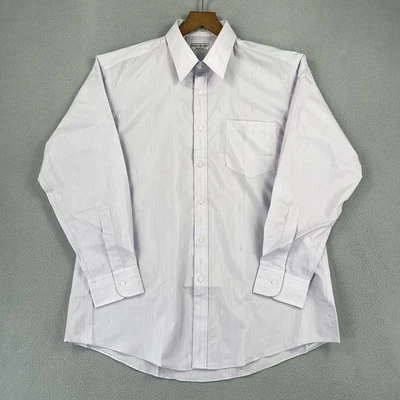 Camisa De Colección Yves Saint Laurent Para Hombre 16.5 32-33 Púrpura Micro Estampado Logo Años 90 Foto 1 de 4