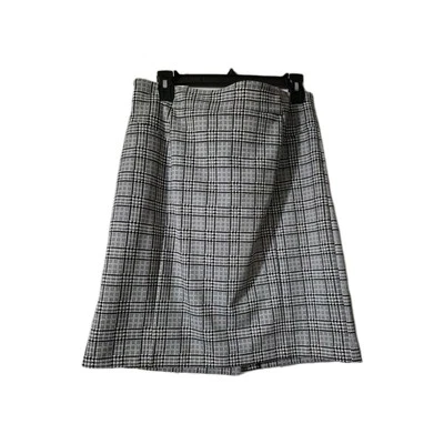 Michael Kors Womens Large Black White Plaid Pencil Skirt - Image 1 of 4