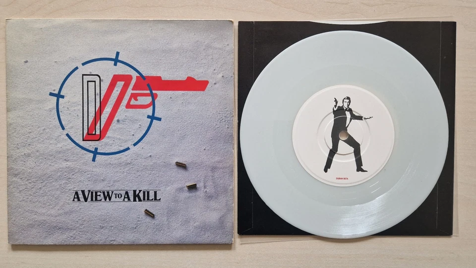 Duran Duran White Vinyl Single ; A view to a kill ; James Bond 007 Klappcover NM - Bild 1 von 4